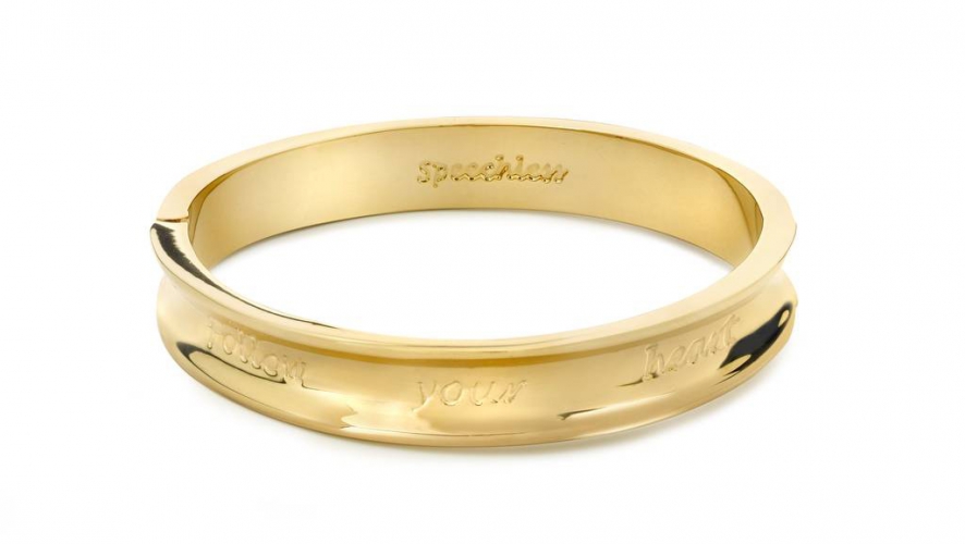 Cadeautip armband follow your heart geelgoud