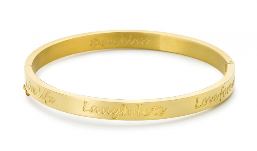 Cadeautip armband speechless jewelry  geelgoud