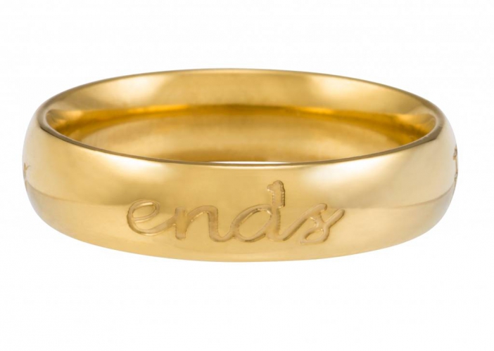 Cadeautip ring forever never ends geelgoud