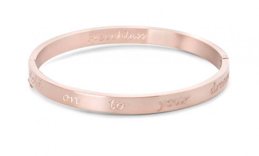 Cadeautip speechless jewelry armband hold on to your dreams rosegoud