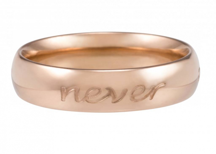 Cadeautip speechless jewelry ring forever never ends rosegoud